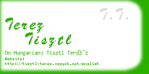 terez tisztl business card